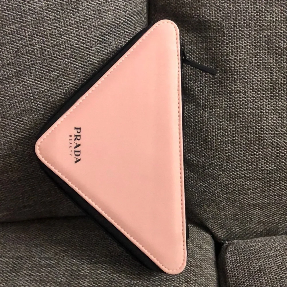 Prada Beauty Triangle Pouch Cosmetic Bag Authentic - Picture 6 of 15